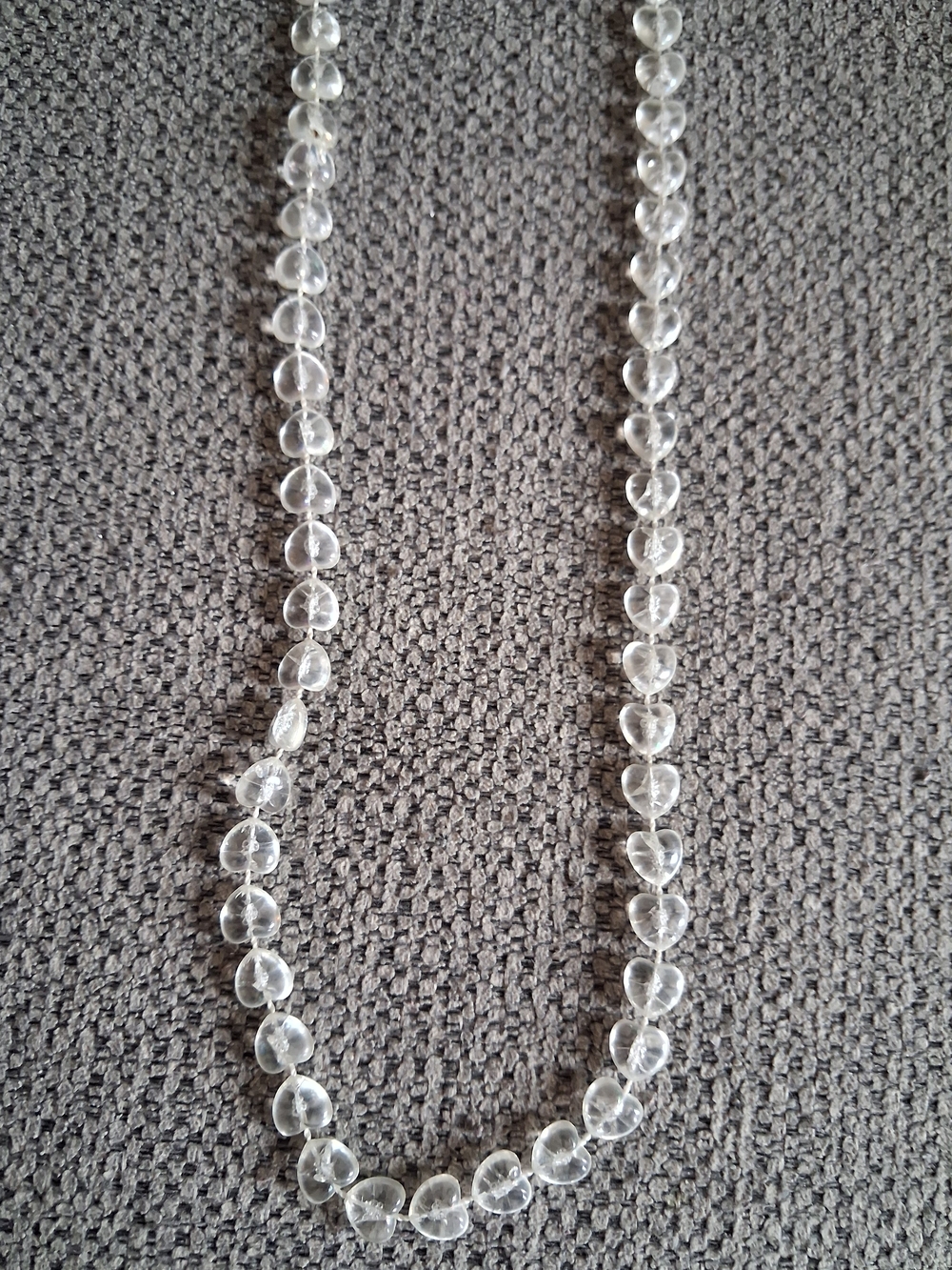 Clear Heart Bead Necklace - Women Jewelry